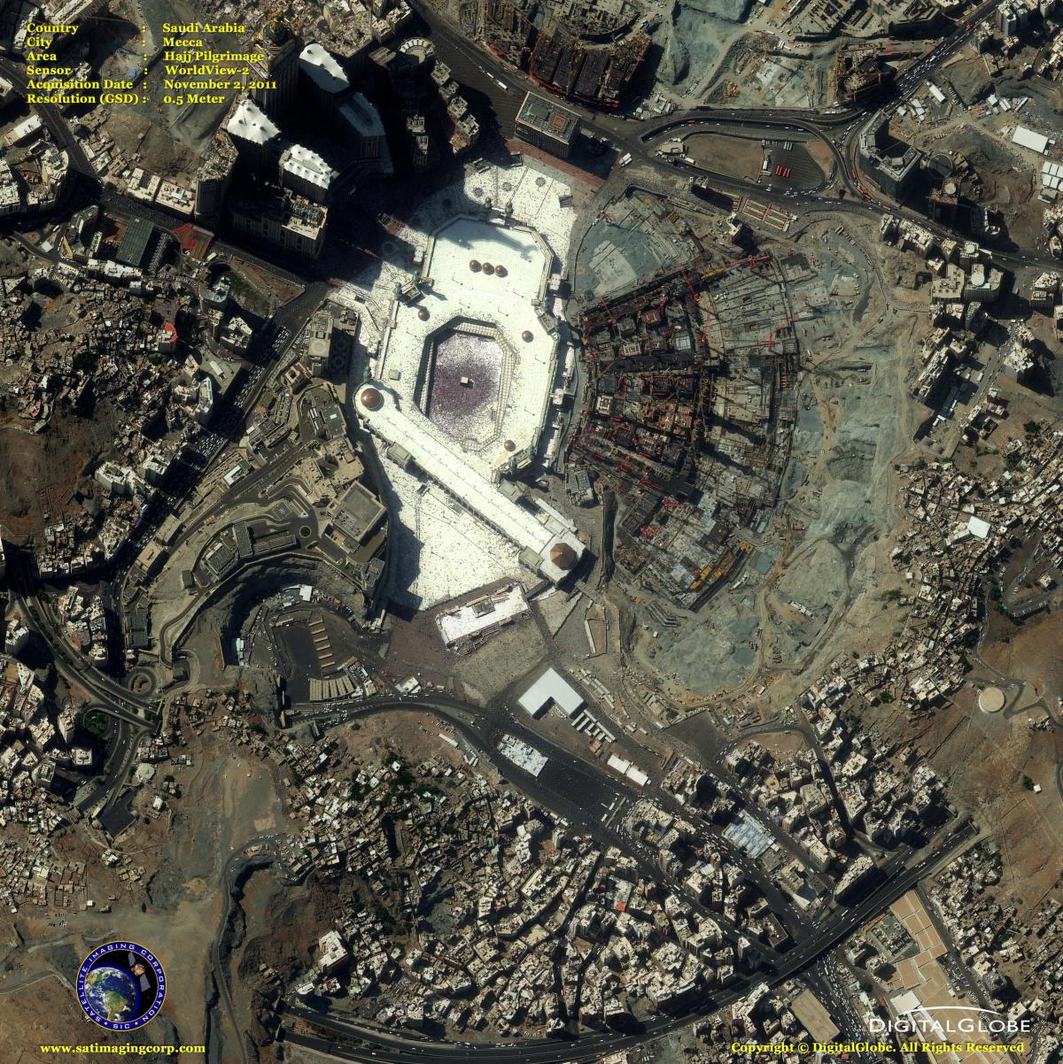 mappa di la Mecca mappa satellitare
