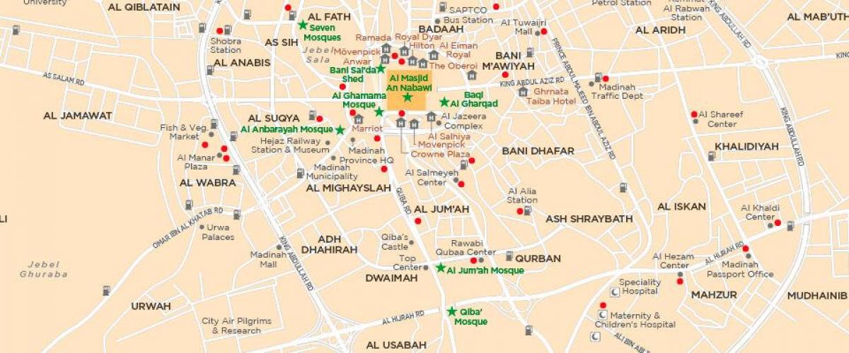 Mappa stradale di la Mecca