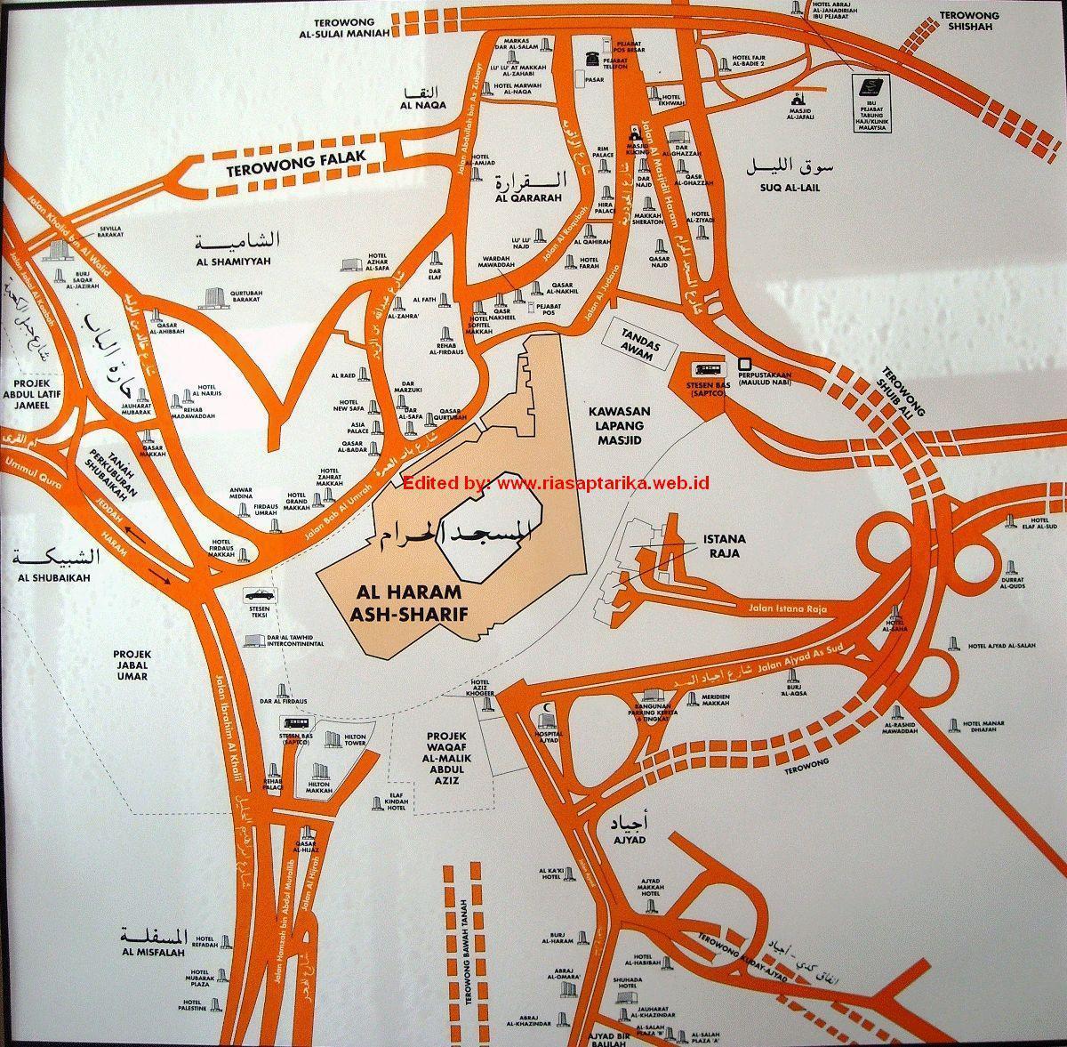 mappa di misfalah Mecca mappa