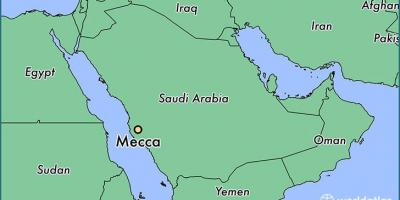 La Mecca mappa della città