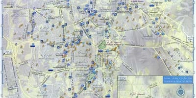 Mappa stradale di la Mecca città