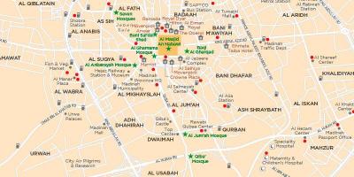 Mappa stradale di la Mecca
